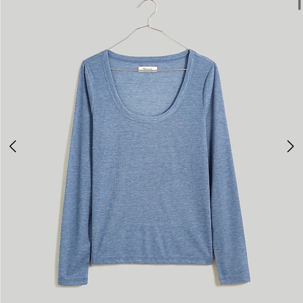 Madewell Semi-Sheer Scoopneck Tee, size medium.